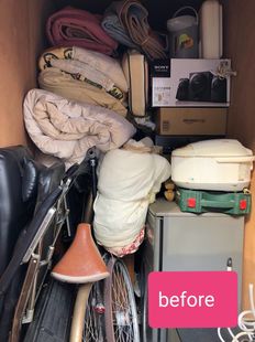 【BEFORE】 粕屋町仲原にてコンテナBOX内の回収